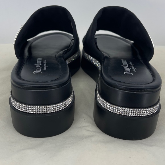 Juicy Couture Black Mules with Silver Trim WOMENS SIZE 9.5 - Picture 7 of 11